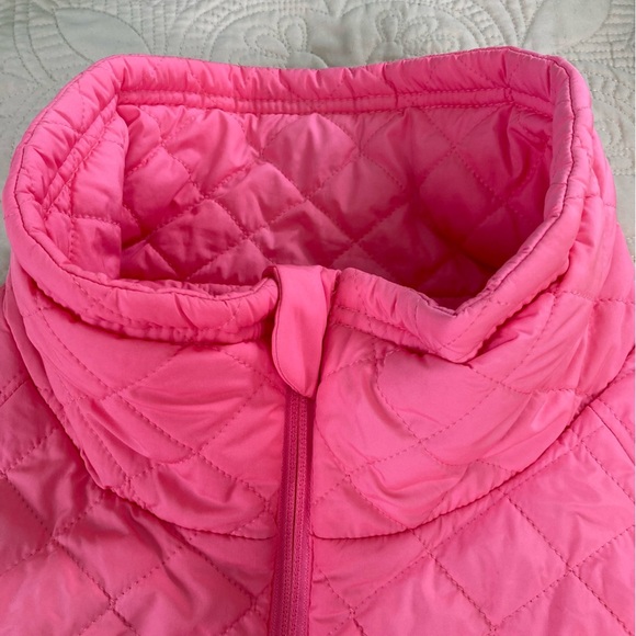 T by Talbots Lightweight Pink Diamond Quilted Puffer Vest Tulip Hem (Size 2X) - Picture 4 of 11